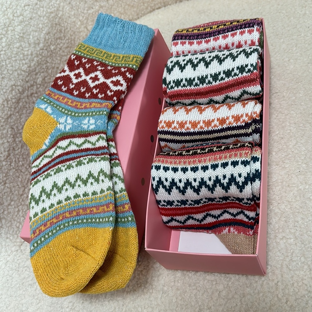 Fun Colored Wool Sock Gift Set - Picture 4 of 7